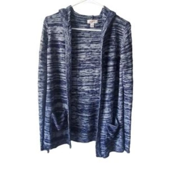 ARIZONA JEANS | Blue Cardigan Long Hooded Sweater | Medium - Picture 1 of 5
